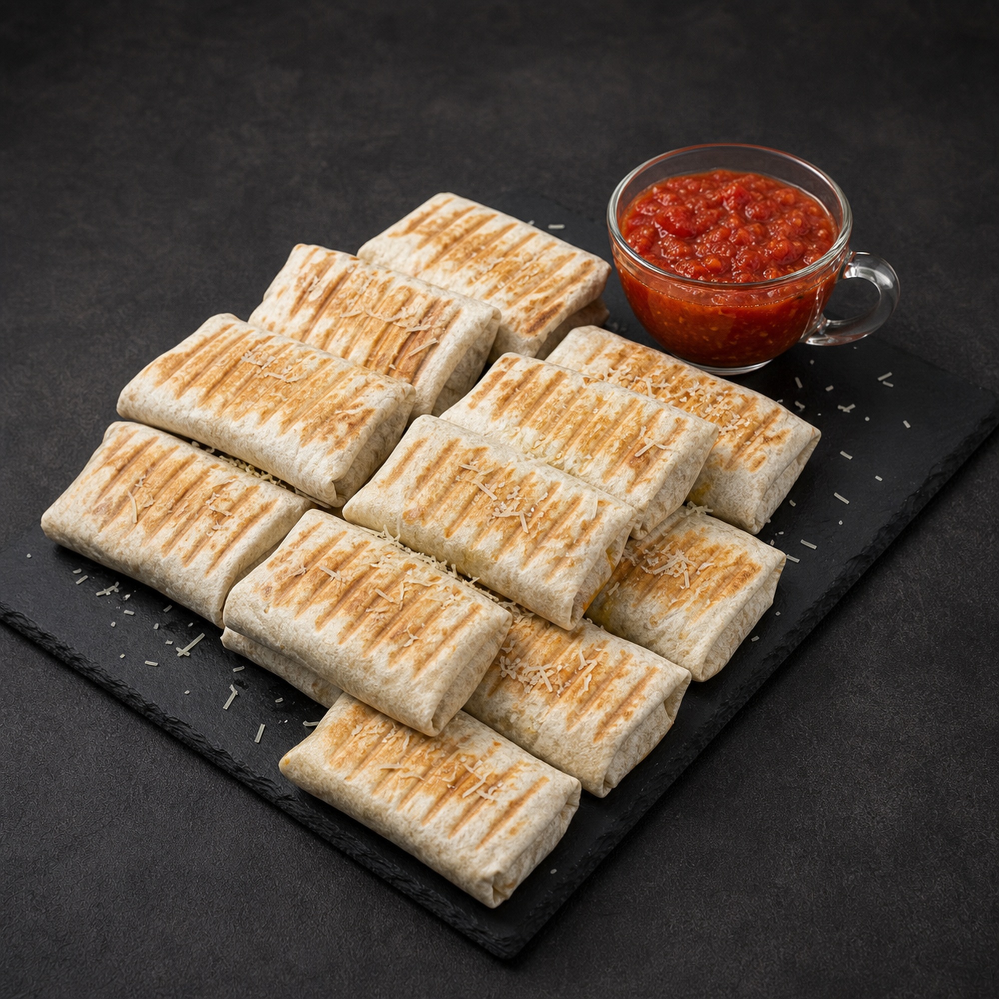 Burritos z salsą meksykańską