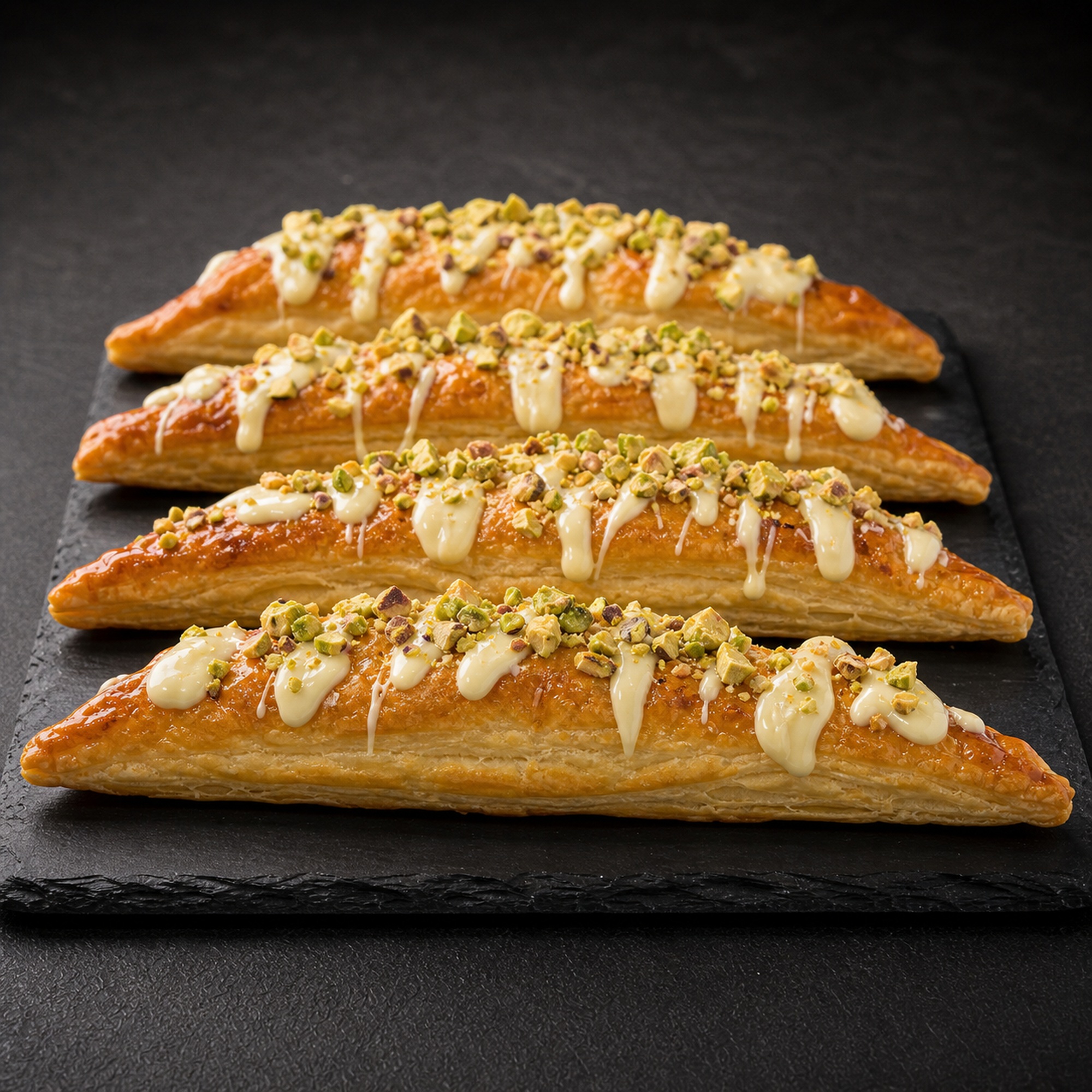 Croissanty pistacjowe – widok frontowy sesja 2
